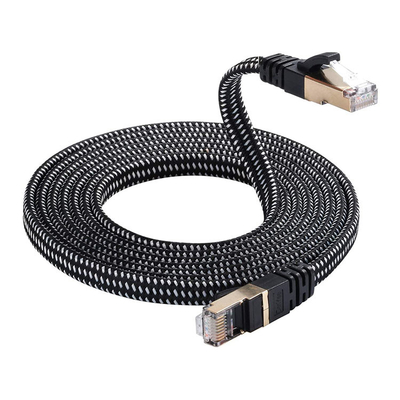 ナイロン編みこみのCat7イーサネット ケーブル、10ftの高速ネットワーク ケーブル
